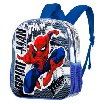 Marvel Spiderman Mochila 3D Jumping Preescolar Gris KARACTERMANIA