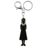 Llavero Wednesday Silueta Miércoles PVC Negro | Accesorio Original