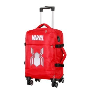 Spiderman Maleta de Cabina Blanda 4 Ruedas Roja