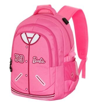 Mochila Barbie Running Plus Varsity Gran Capacidad ROSA