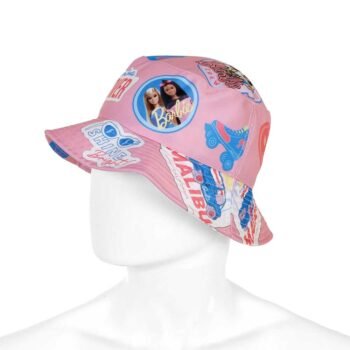 Barbie Gorro Infantil Bucket Malibu Pescador Rosa de Algodón