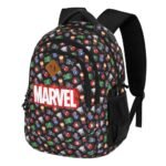 Mochila Marvel Avengers Chibi Running Plus Gran Capacidad Negro