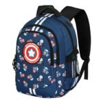 Mochila Capitán América Running Plus Brave Azul - Gran Capacidad Marvel