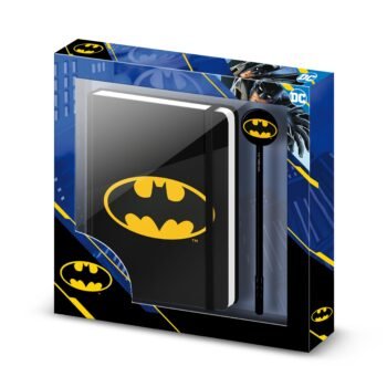 DC Pack Diario y Bolígrafo Fashion Batsignal en Caja Regalo Negro