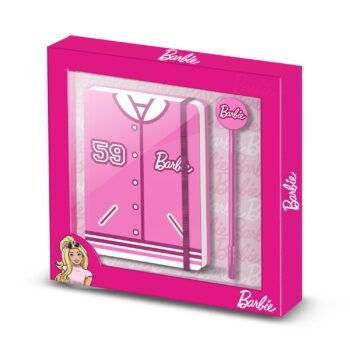 Barbie Fashion Varsity: Pack Regalo Diario y Bolígrafo Rosa