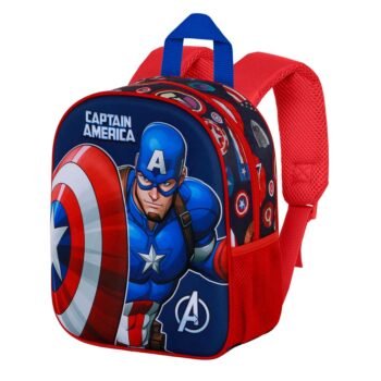 Capitán América Marvel Avengers Mochila 3D Elite Patriot Preescolar Multicolor