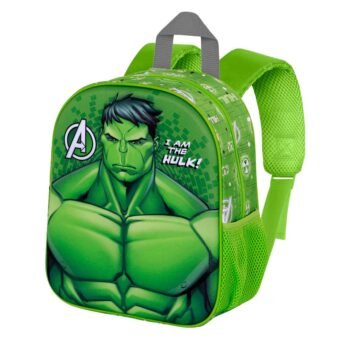Hulk Marvel Avengers Mochila Preescolar 3D Elite Rage Verde