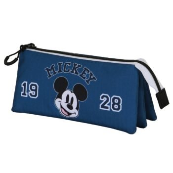 Disney Mickey Estuche Portatodo Triple Class Plano Escolar AZUL