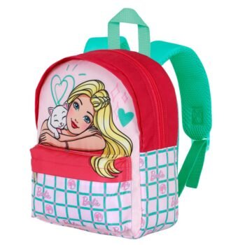 Barbie Joy Pets - Mochila Preescolar Ligera Rosa con Cremallera