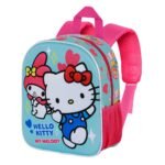 Hello Kitty Mochila Preescolar 3D Elite Friendship Azul Oficial