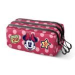 Minnie Estuche Escolar Trick Fan 2.2 Class Rosa 3 Compartimentos