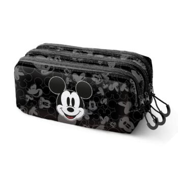 Estuche Escolar Disney Mickey Trick Fan 2.2 Year NEGRO 3 Compartimentos
