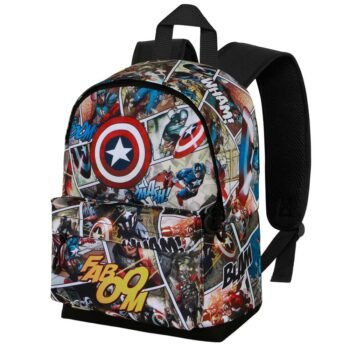 Mochila Pequeña Marvel Avengers Capitán América Hs Fan Comic Multicolor
