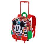 Disney Mickey Mochila 3D con Ruedas Infantil Pequeña Mood Multicolor