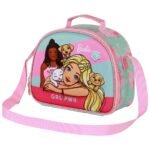 Barbie Bolsa Portamerienda Infantil 3D Pets Rosa con Cremallera