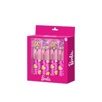 Barbie Pack de Papelería: 4 Marcadores Fluorescentes Mix ROSA