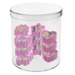 Barbie | Cubo Mix de 12 Gomas de Borrar Rosa | Pack Escolar Oficial