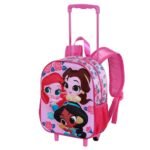 Disney Princesas Mochila Infantil 3D Con Ruedas Pequeña Flowers ROSA