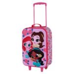 Disney Princesas Maleta Trolley Infantil Blanda Soft 3D Flowers Rosa