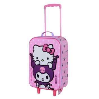 Hello Kitty Maleta Trolley Soft 3D Playful Infantil Blanda Rosa