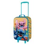 Maleta Infantil Blanda Lilo & Stitch 3D Ocean Trolley AZUL