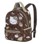Hello Kitty Heady Pequeña Squares Mochila Urbana Marrón