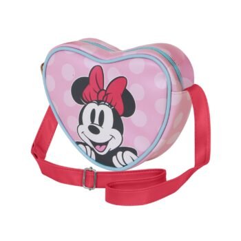 Minnie Mouse Bolso Bandolera Corazón Casual Ribbon Rosa KARACTERMANIA