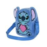 Lilo & Stitch Bolso Bandolera Cuadrado Plush Heart Azul