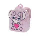 Disney Lilo & Stitch: Mochila Plush Heart Rosa de Peluche Suave