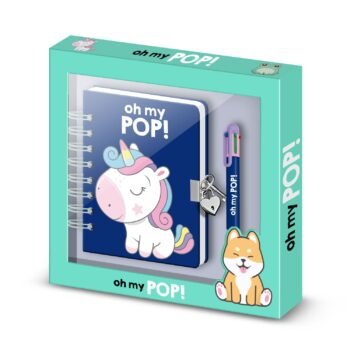 Oh My Pop Pack Diario A5 Espiral + Bolígrafo 6 Colores Sweety Multicolor