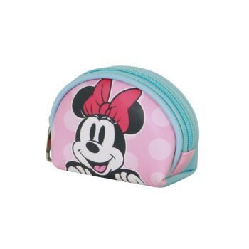 Disney Minnie Monedero Oval Casual Rosa Ribbon | Porta Monedas Infantil