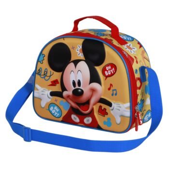 Disney Mickey Portamerienda 3D Boy Bolsa Porta Alimentos Infantil Amarillo
