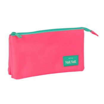 Nait Nait Portatodo Triple Rosa Fluor Oficial SAFTA | Estuche Escolar
