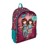 Mochila Escolar Gorjuss Fairground Fireworks Granate 2 Cremalleras