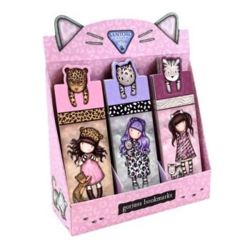 Gorjuss Purrrrrfect Love - Expositor 24 Marcadores de Libro LEOPARDO