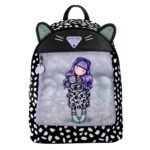 Mochila Mini Gorjuss 'Smitten Kitten' Oficial SAFTA - Negro y Blanco