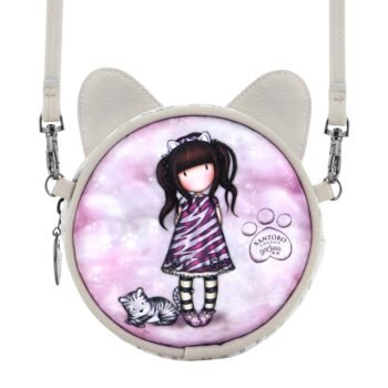 Gorjuss Mini Bandolera Redonda "Ruby Wild" GRIS - SAFTA Oficial