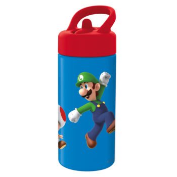 Super Mario Botella 410ml Oficial SAFTA - AZUL / ROJO