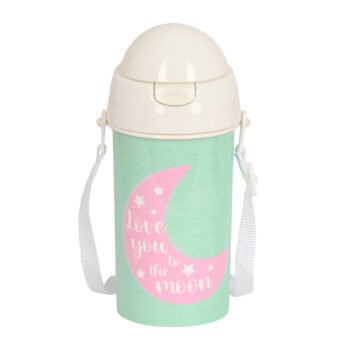 Blackfit8 Botella "Moon" con Pajita Verde 500ml SAFTA