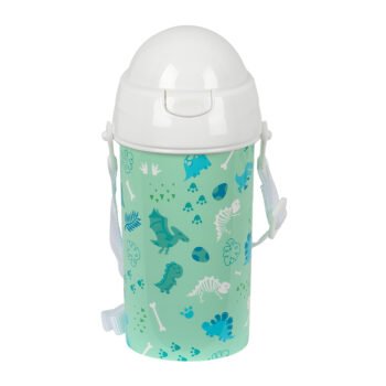 Safta Dino Botella Preescolar Verde 500ml Automática Pajita