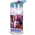 K-Pop Demon Hunters Botella Escolar Stationery 475ml PVC Fucsia y Azul