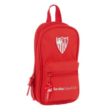 LaLiga Sevilla FC Mochila Plumier Escolar C/4 Corporativa Rojo SAFTA