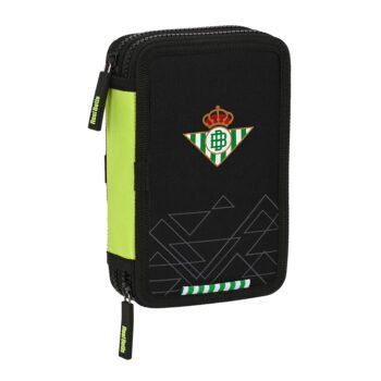 Real Betis LaLiga Plumier Doble Pequeño 28 Pcs Negro y Verde