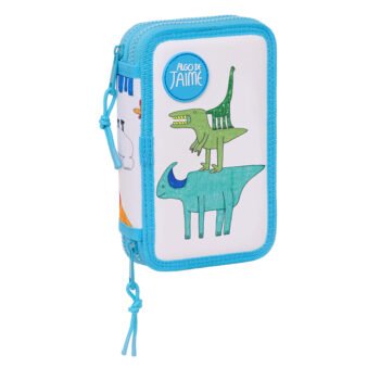 Plumier Doble Pequeño Algo De Jaime Blanco 28 Pcs Escolar SAFTA