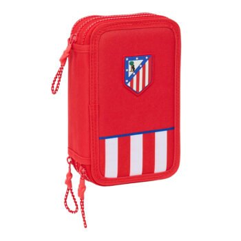 Plumier Triple Oficial Atco. Madrid LaLiga 36 Pcs ROJO