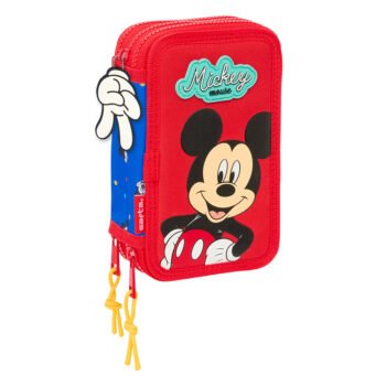 Disney Mickey Good Day Plumier Triple AZUL 37 Pcs - SAFTA Oficial
