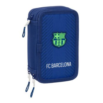 F.C. Barcelona Plumier Triple 37 Pcs Navy Blue Oficial SAFTA