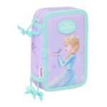 Disney Frozen Spirit Plumier Triple Lila 37 Pcs Escolar