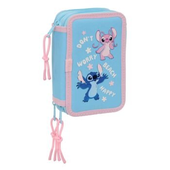 Disney Lilo & Stitch Plumier Triple Stitch Happy Celeste