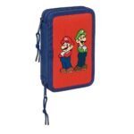 Super Mario Mamma Mia Plumier Doble Rojo/Azul | Estuche Escolar SAFTA